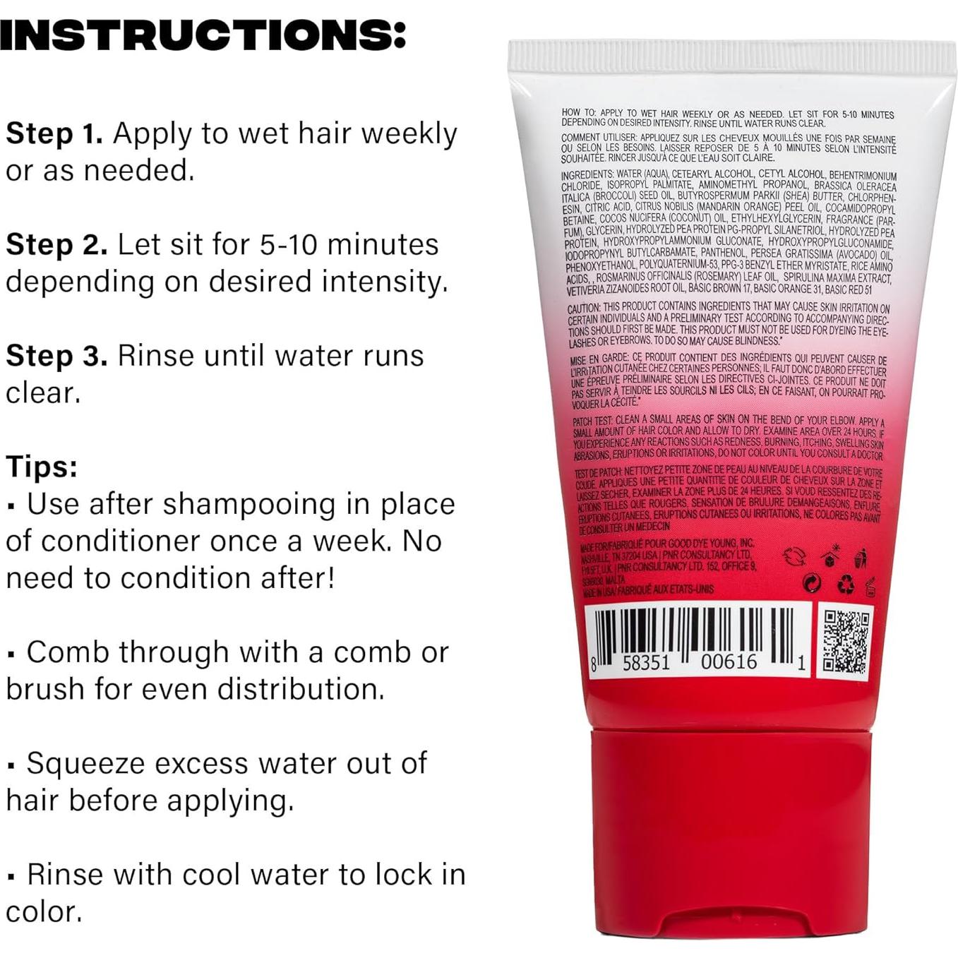 Good Dye Young DYEposit Acondicionador Color Rojo 118 ml