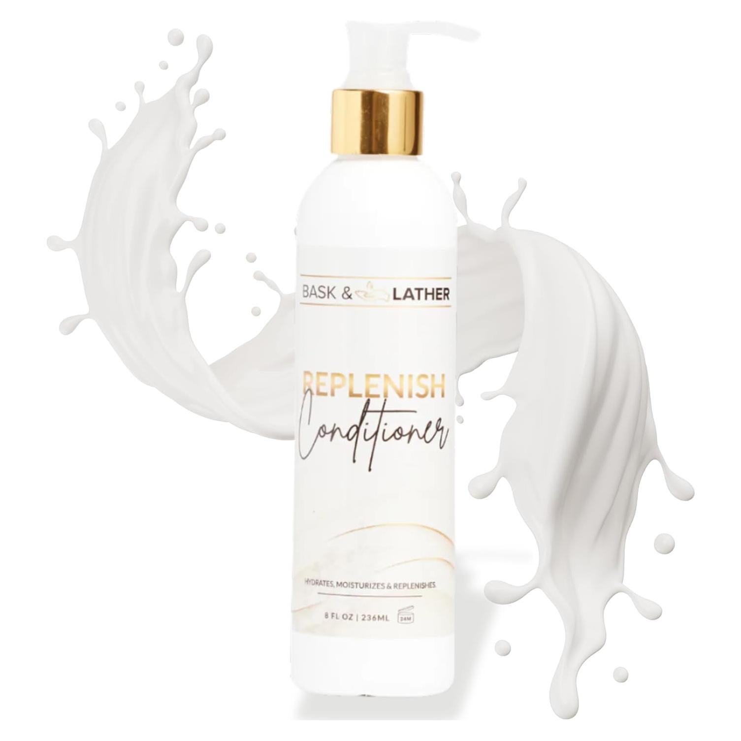 Acondicionador BASK & LATHER Replenish 227 g - Hidratación Profunda