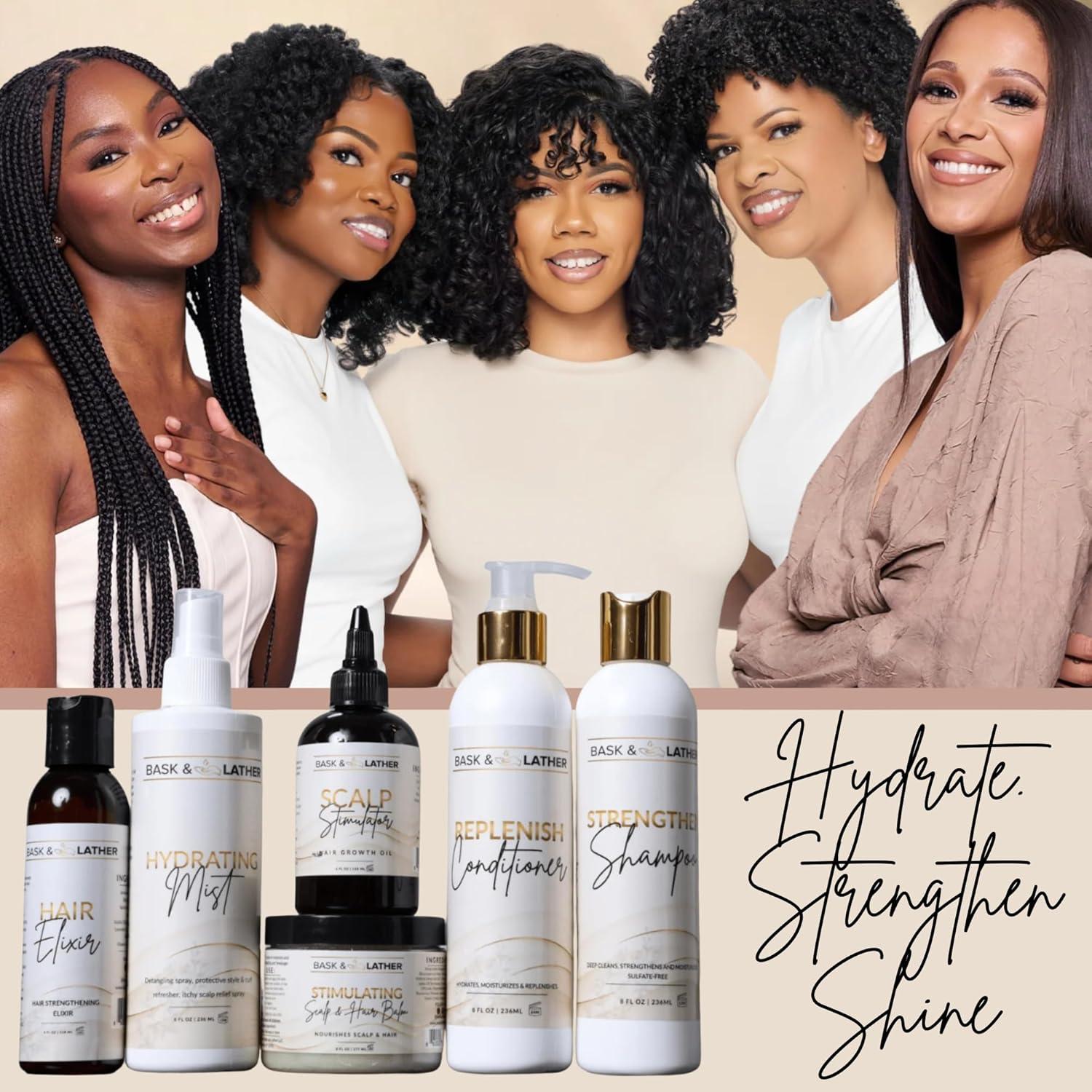 Acondicionador BASK & LATHER Replenish 227 g - Hidratación Profunda