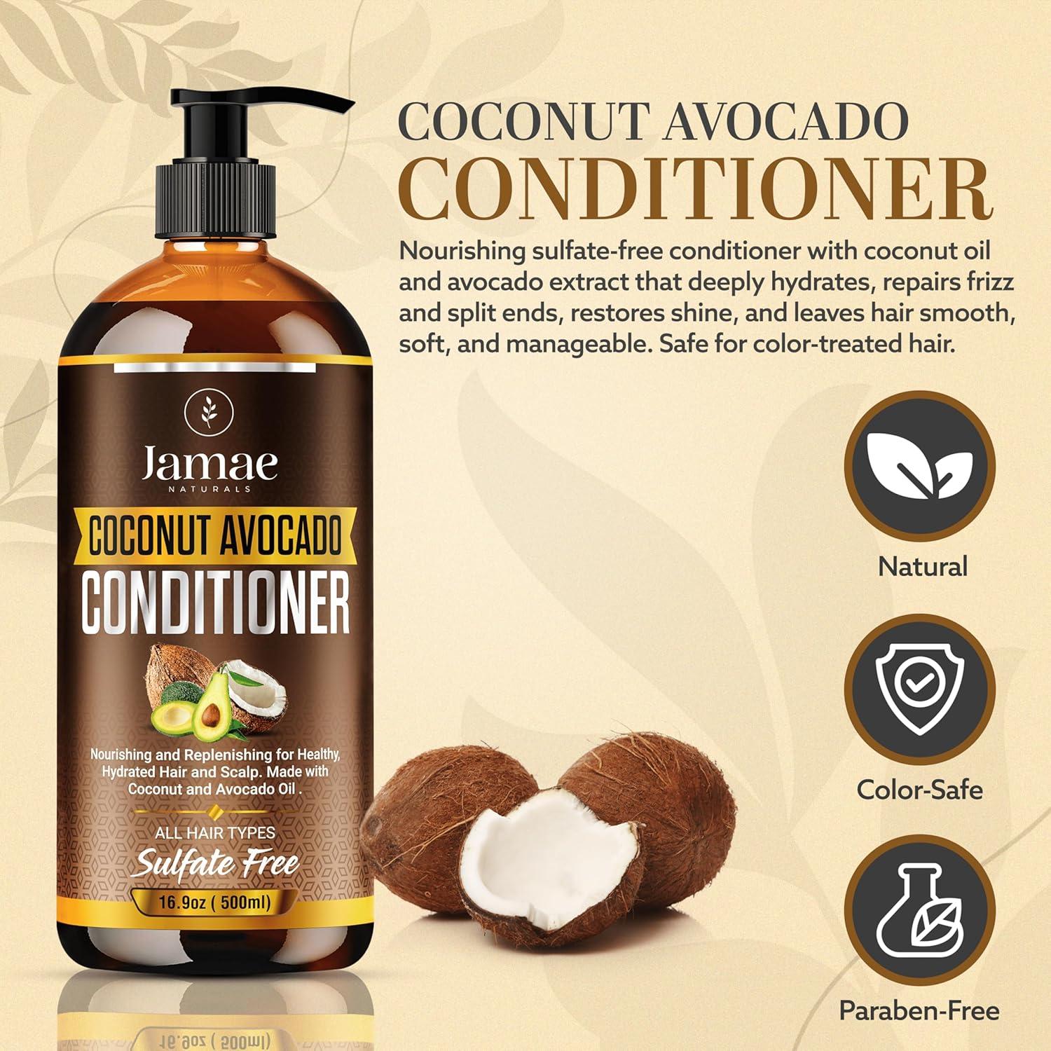 Acondicionador Jamae Naturals 500 ml - Coco y Aguacate Hidratante