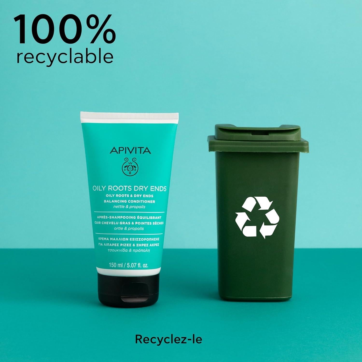 Acondicionador Apivita Equilibrante Raíces Grasas 150g