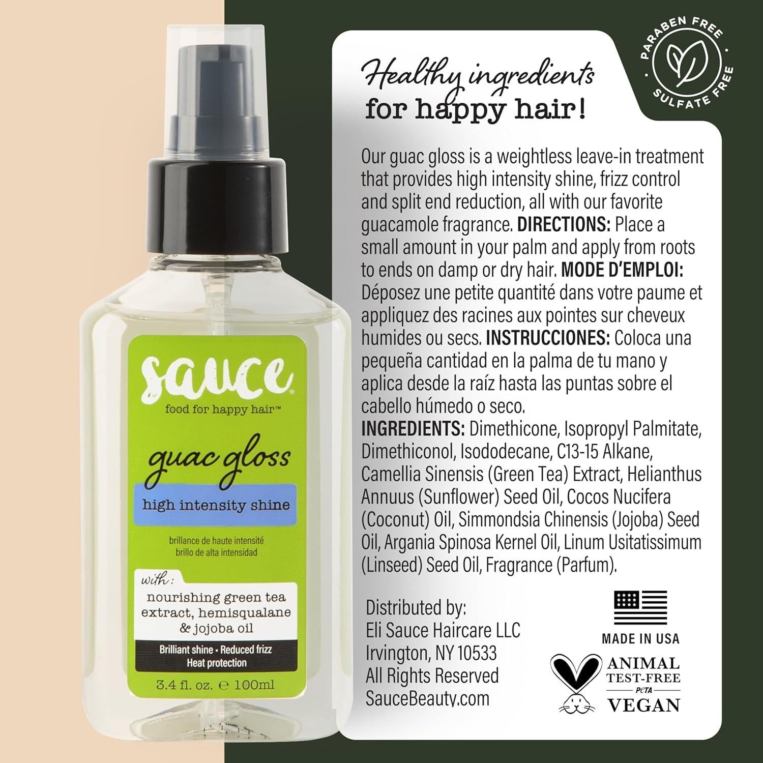 Glaseado para el Cabello Sauce Beauty 90 ml - Brillo y Suavidad