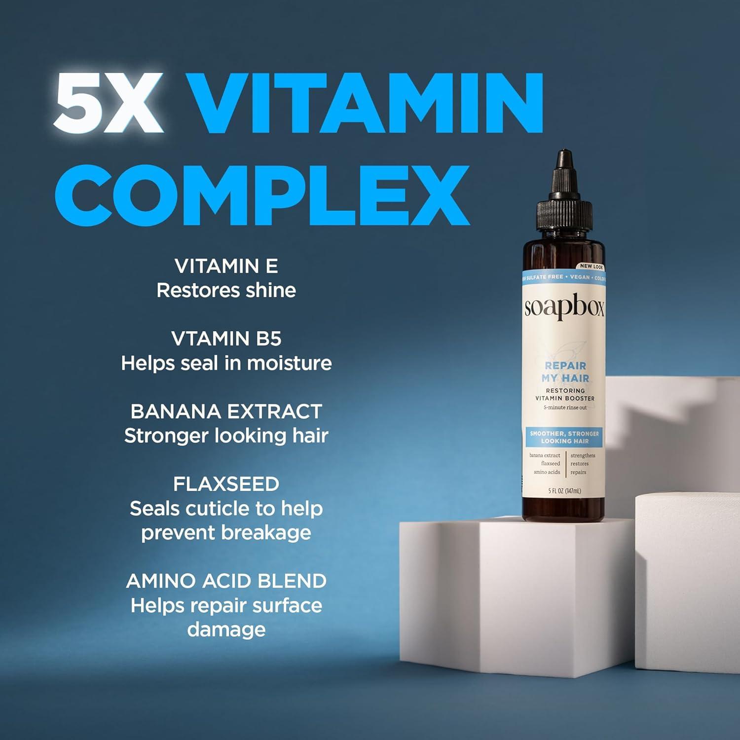 Tratamiento Capilar Reparador Soapbox con Vitamina E y B5 - 142 g