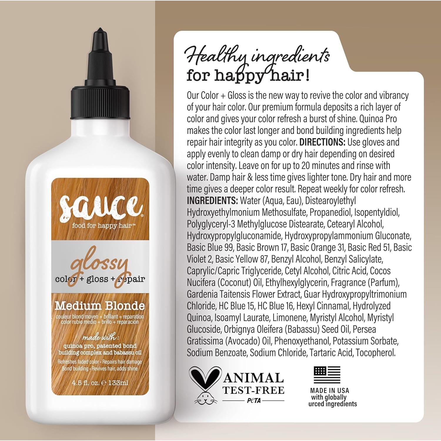 Tinte para Cabello Semipermanente Sauce Beauty 133.5 ml Rubio Dorado