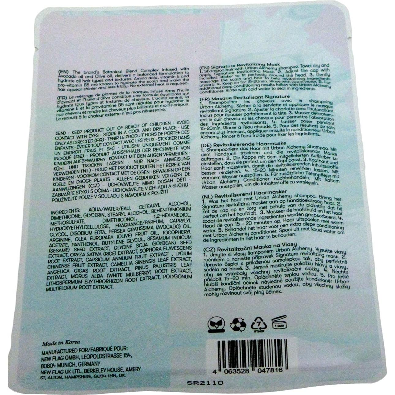 Máscara Revitalizante Urban Alchemy 1.01 - Hidratación Profunda