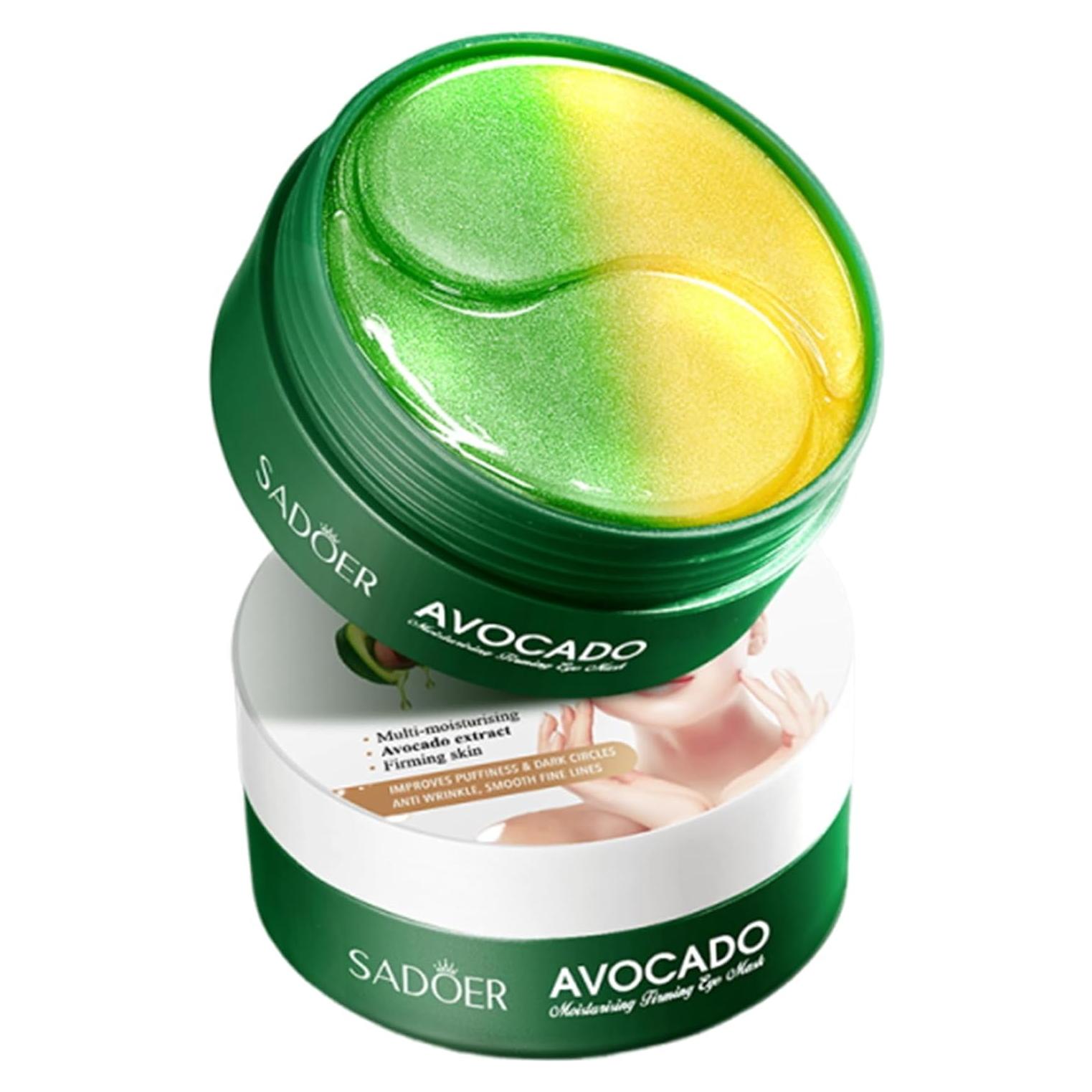 Parches para Ojos de Aguacate InfiniteRelax - 60 Pcs Hidratantes