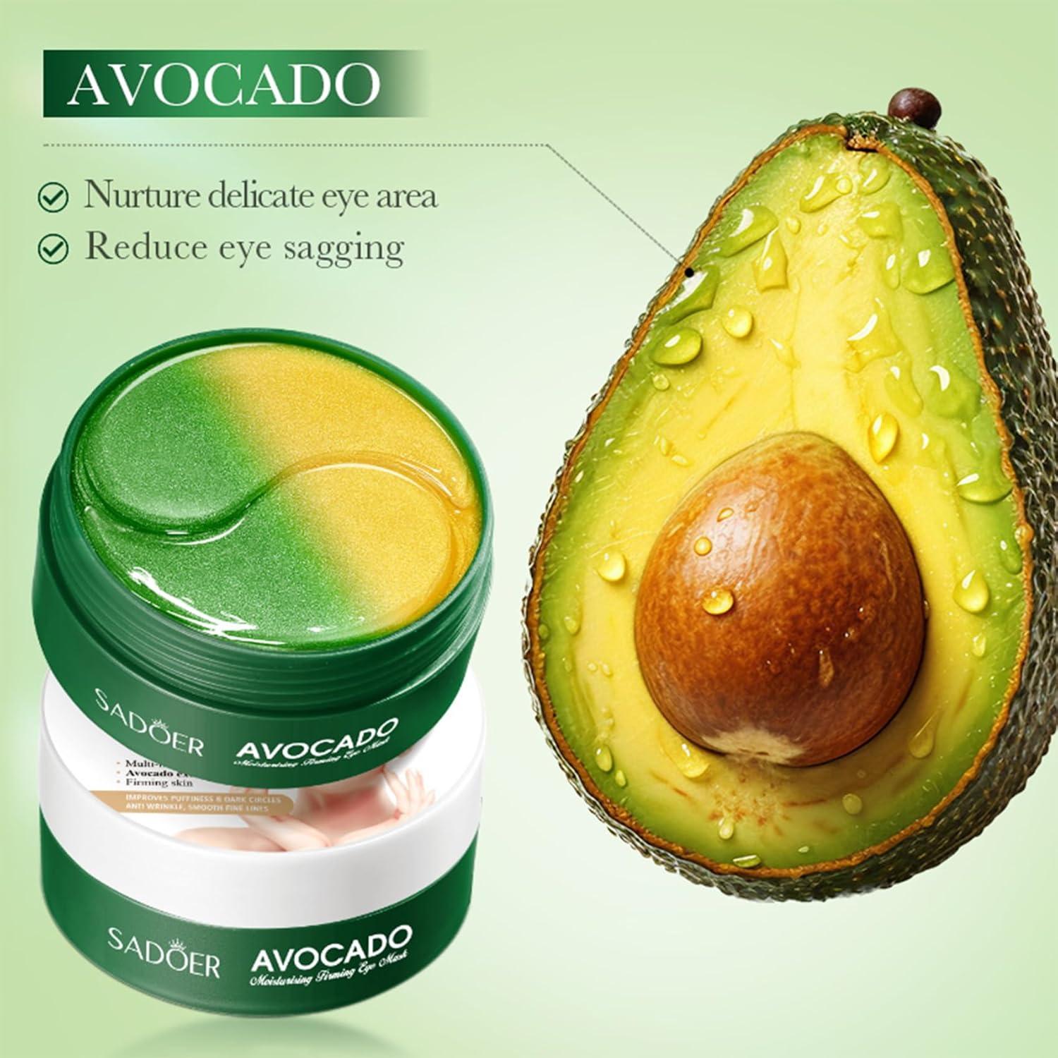 Parches para Ojos de Aguacate InfiniteRelax - 60 Pcs Hidratantes