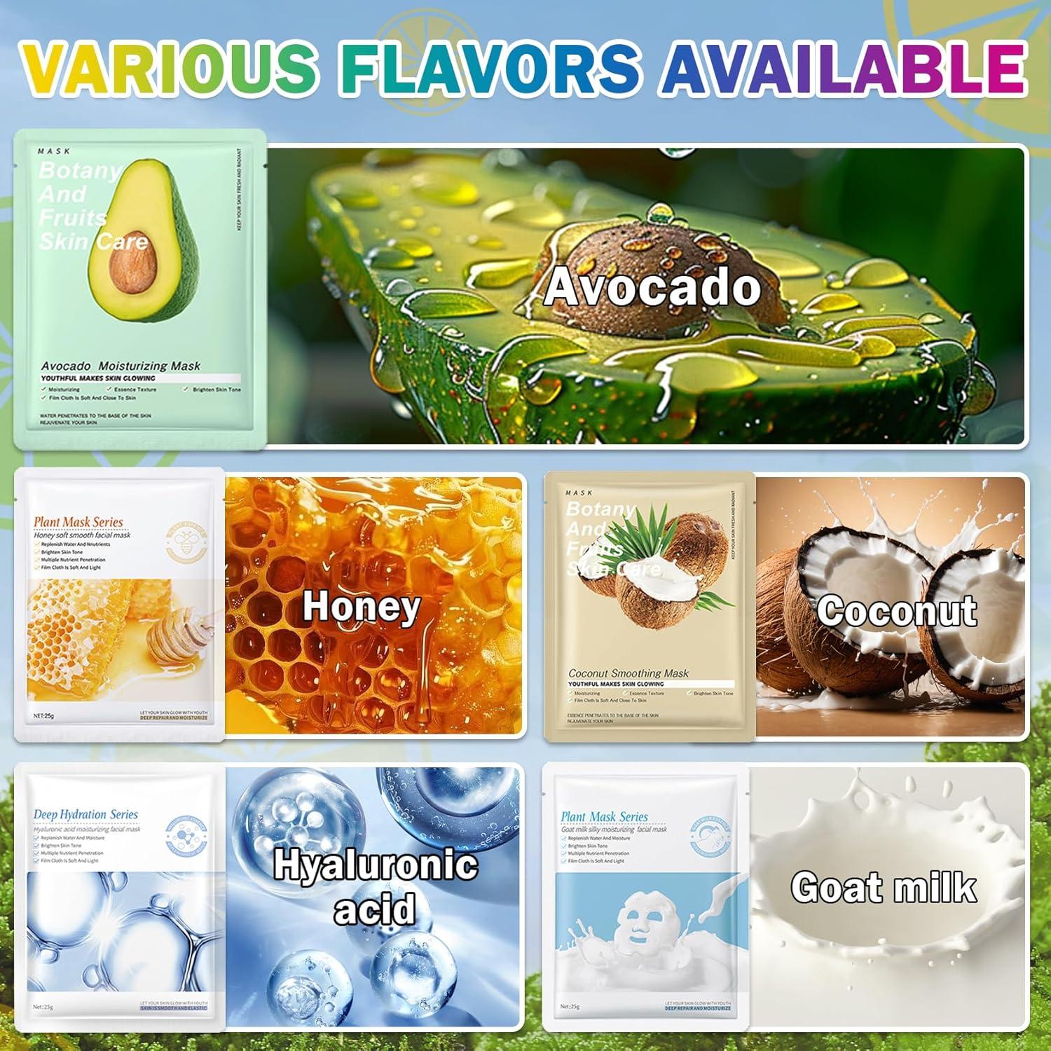 Set de 10 Mascarillas Faciales Hidratantes AOAZXBB para Niños