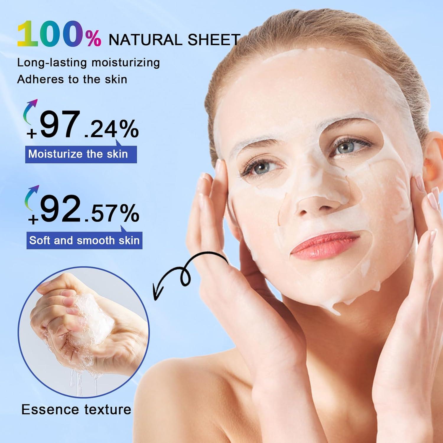 Set de 10 Mascarillas Faciales Hidratantes AOAZXBB para Niños