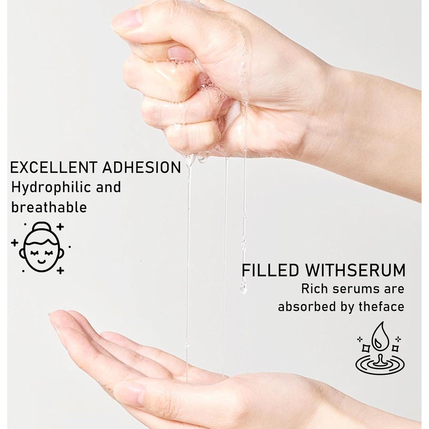 Mascarillas Faciales Hidratantes de Colágeno LXTTDABEN - 10 Piezas