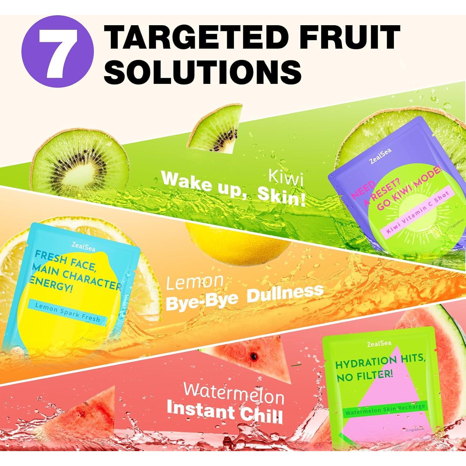 Mascarillas Faciales ZealSea 7Pack Hidratación Profunda