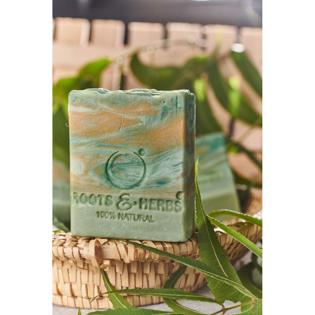 Jabón Natural Ayurvédico Raíces y Hierbas 100g - Aguacate, Bergamota