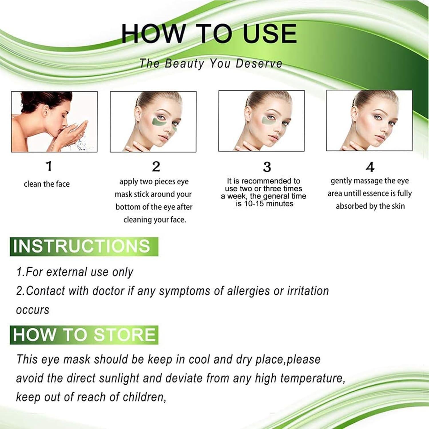 30 Pares de Mascarillas Hidratantes para Labios y Ojos Felico