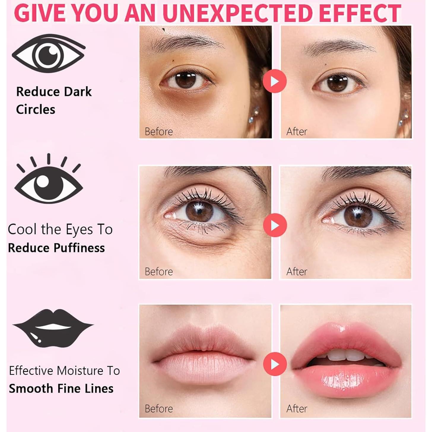 30 Piezas Mascarillas Hidratantes Labios y Ojos Felico