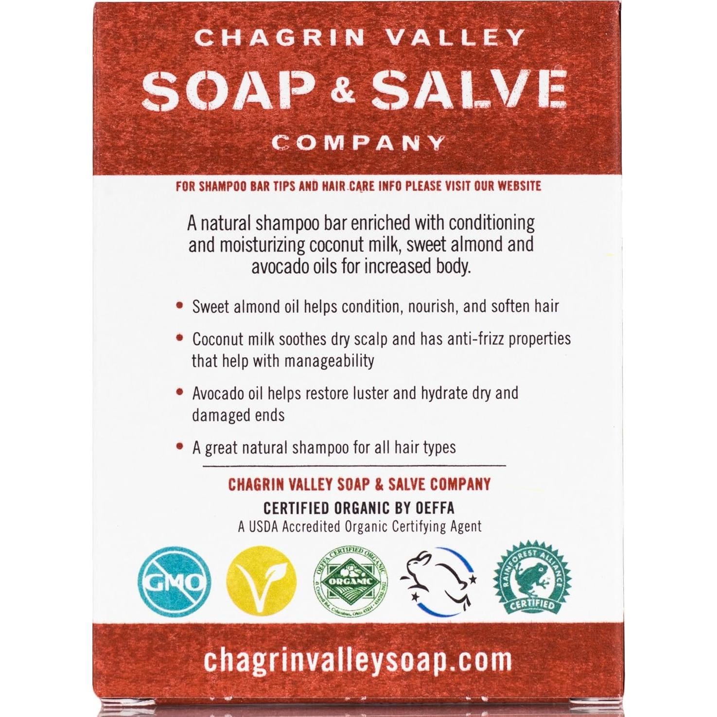 Champú en Barra Orgánico Chagrin Valley 159 g Coco Sin Fragancia