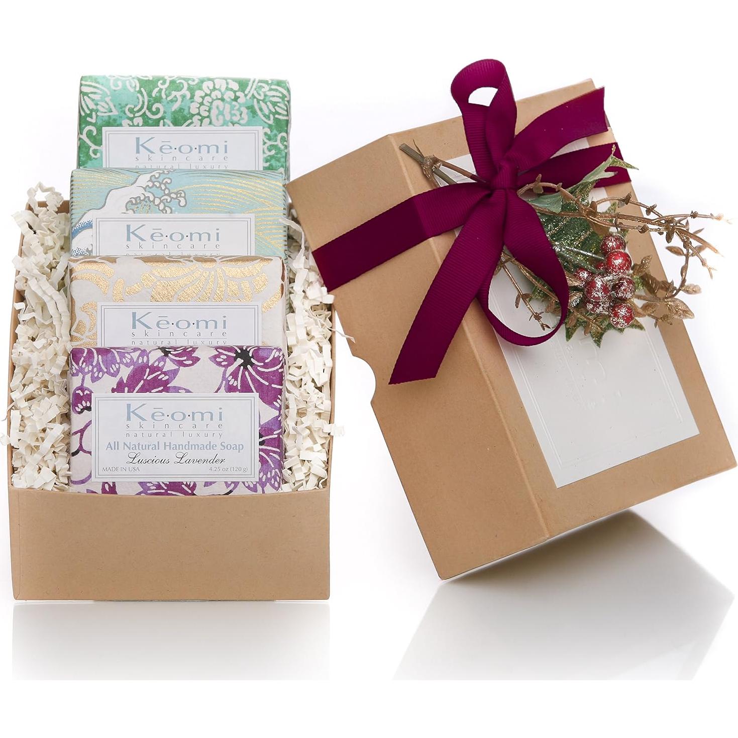 Juego de Jabón Artesanal Orgánico Keomi Naturals - 4 Barras