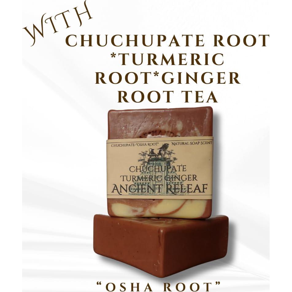 Jabón Natural Chuchupate Ancient Releaf 142 g - Cúrcuma y Jengibre