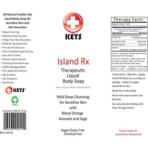 Jabón Líquido Corporal Terapéutico Keys Island Rx 223g - Hidratante