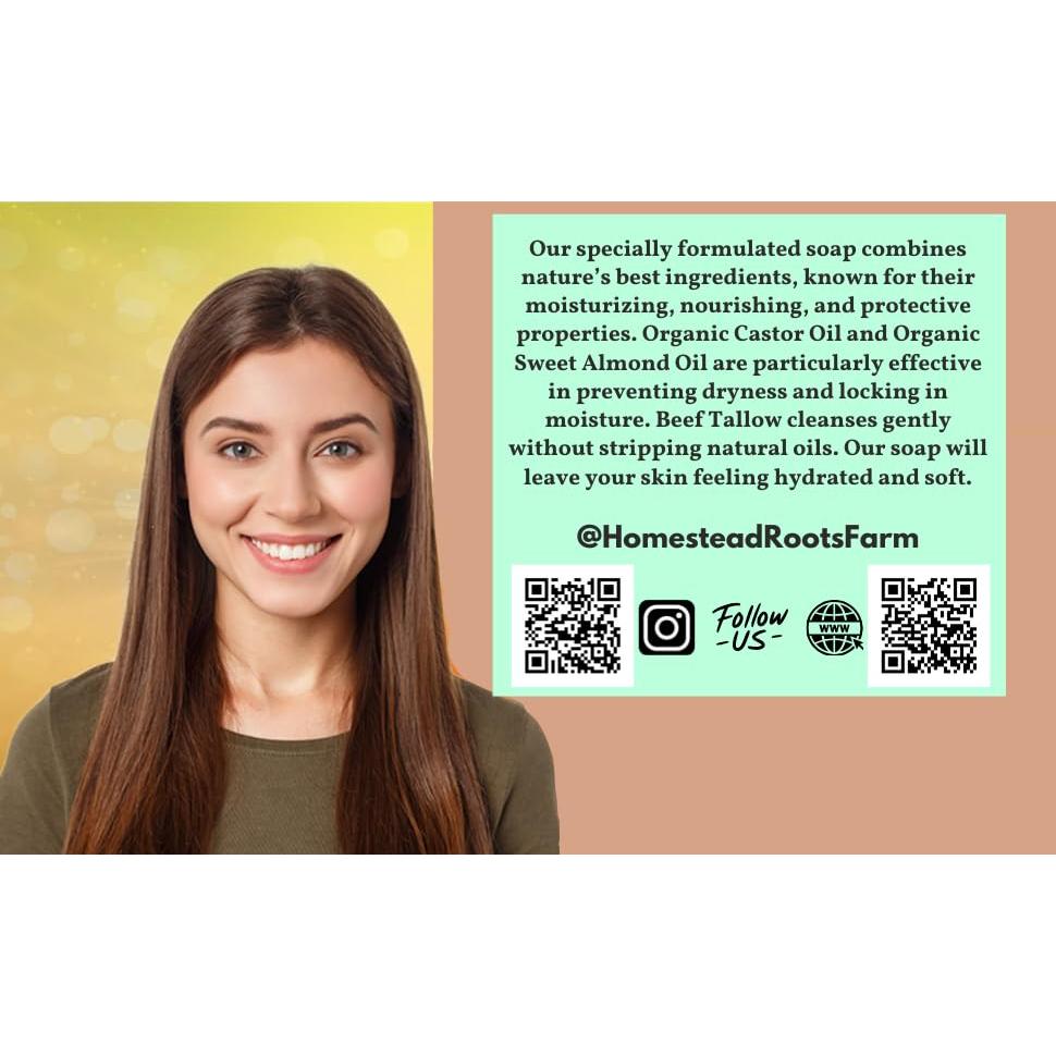 Jabón Artesanal Eucalipto Homestead Roots - 3 Barras 425g