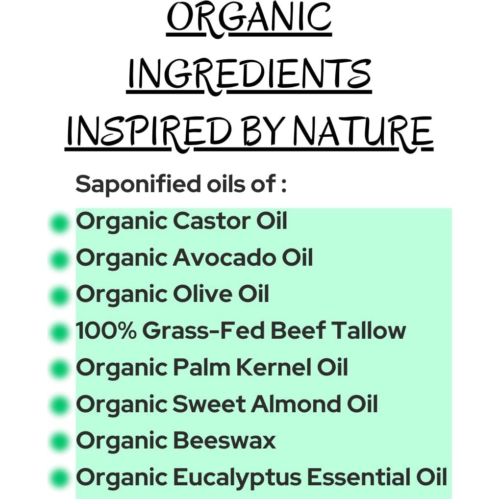 Jabón Artesanal Eucalipto Homestead Roots - 3 Barras 425g