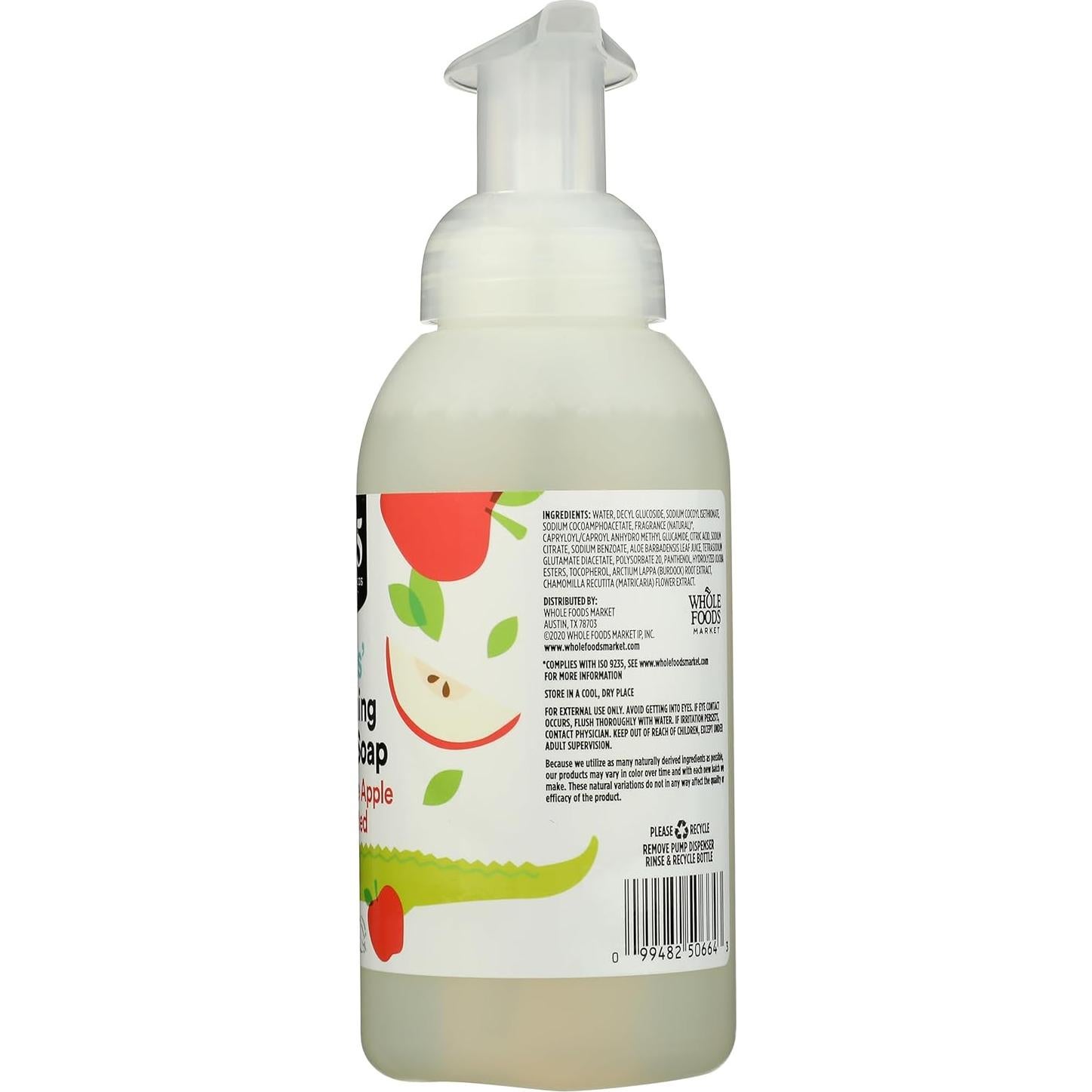 Jabón de Manos Espumoso 365 Whole Foods 354 ml Manzana