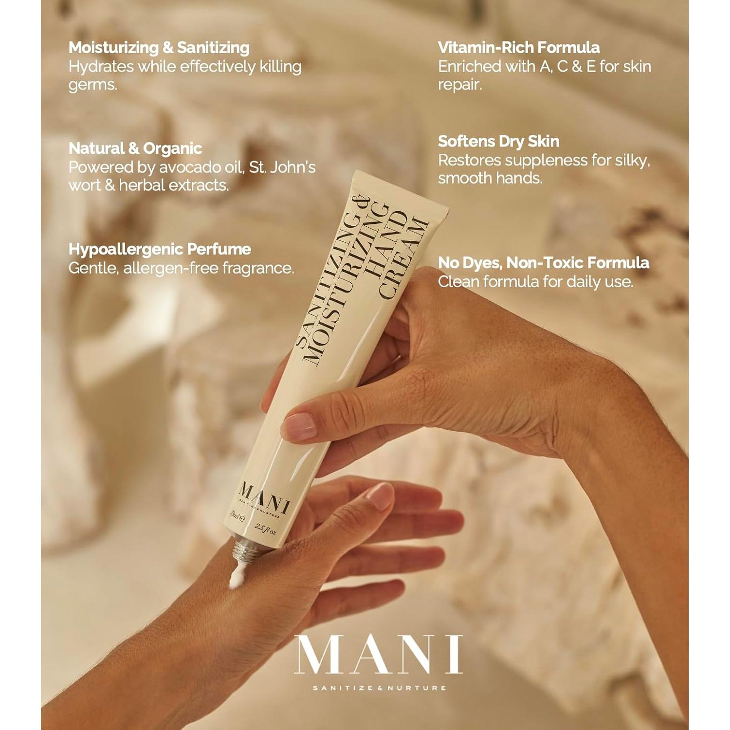 Set de Crema de Manos Hidratante y Sanitizante Mani - 2 Piezas 71g