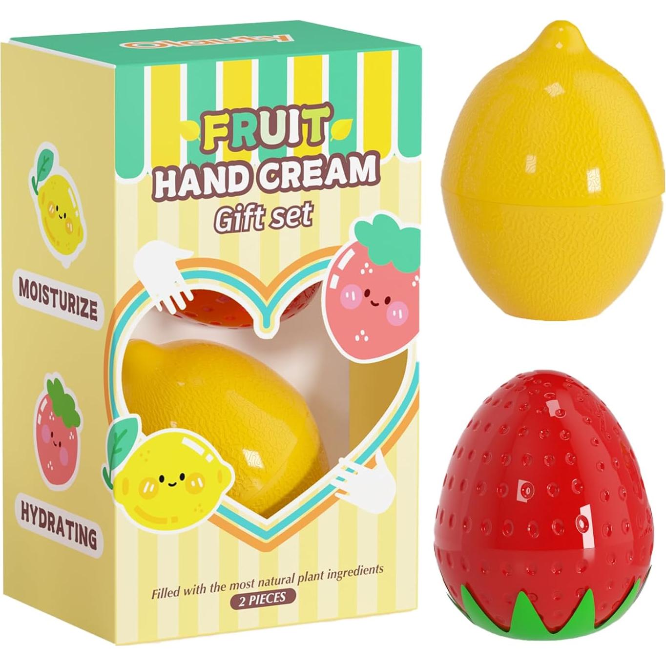 Set de 2 Cremas de Manos Hidratantes Minfei - Fresa y Limón