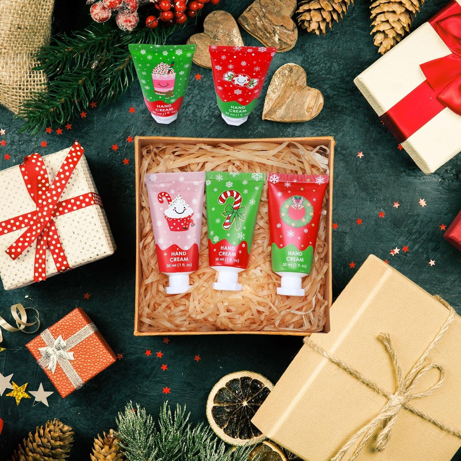 Set de 12 Cremas de Manos Hidratantes Loopeer Navidad 30ml