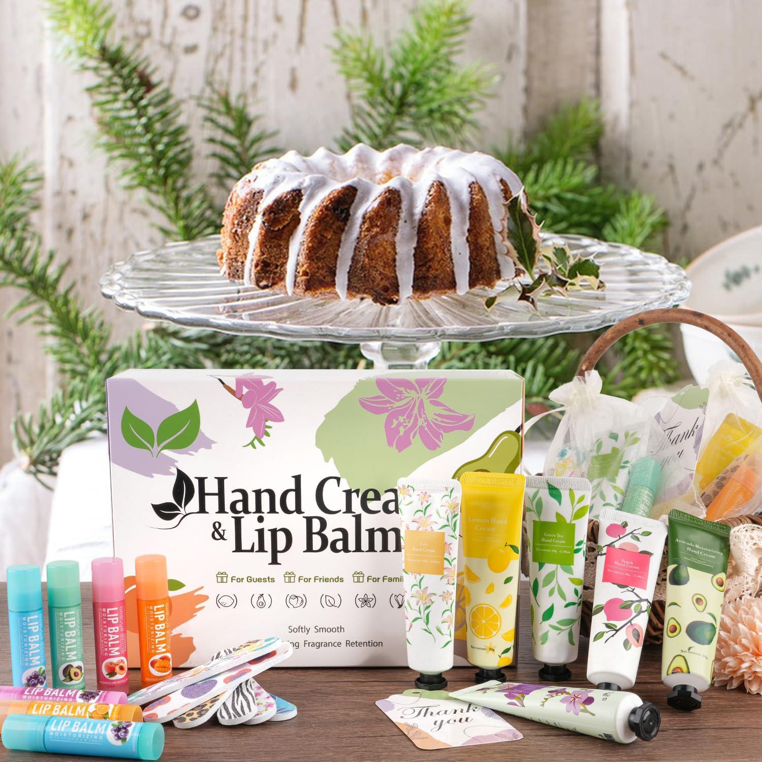 Conjunto de Regalo CUDICY: 24 Cremas de Manos y Balsamos Labiales