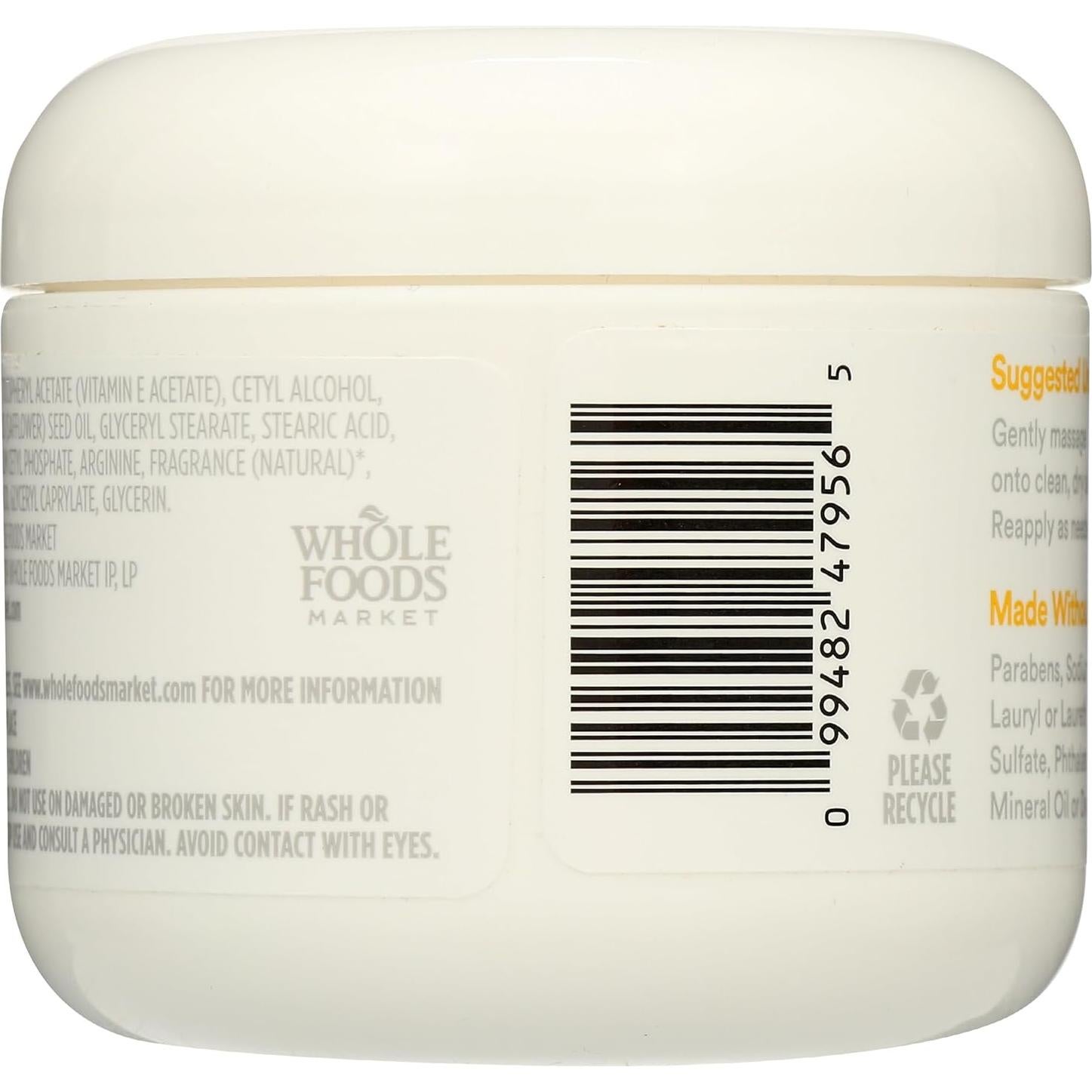 Crema de Vitamina E 365 Whole Foods 28,000 UI 113g Hidratante