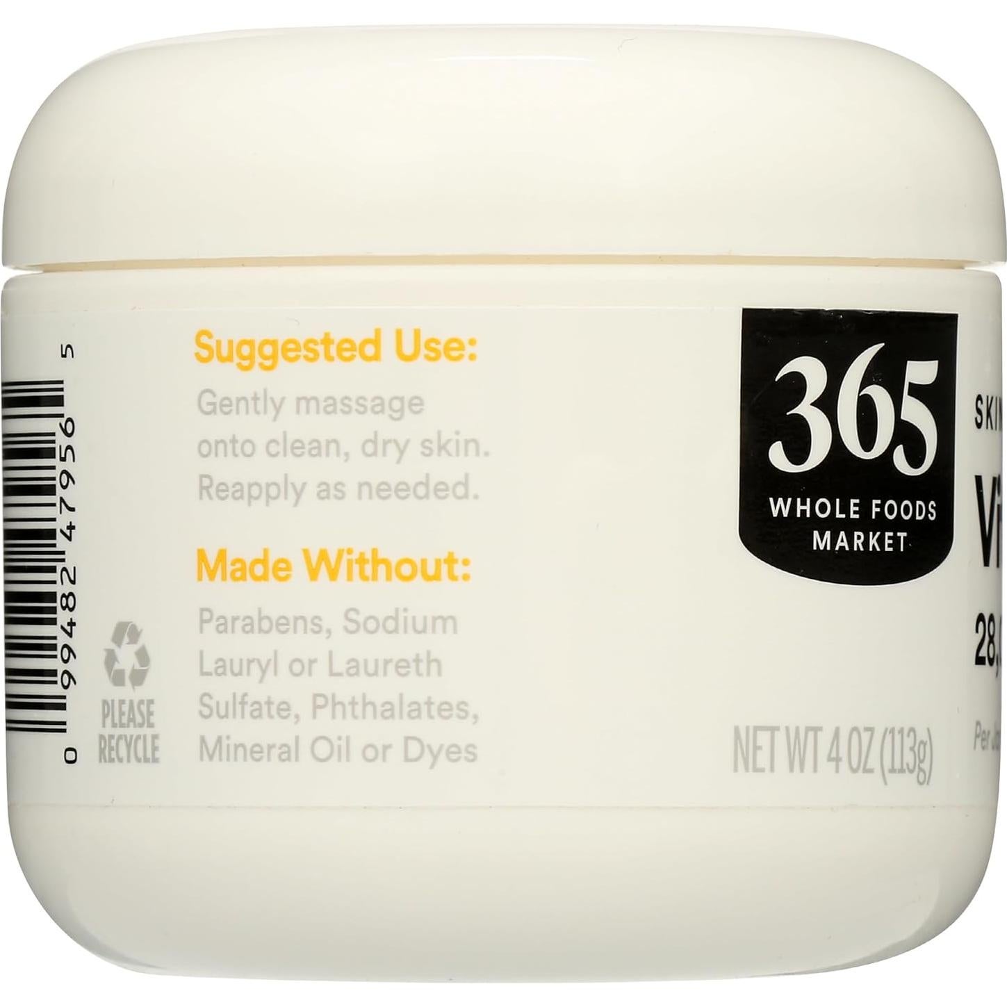 Crema de Vitamina E 365 Whole Foods 28,000 UI 113g Hidratante