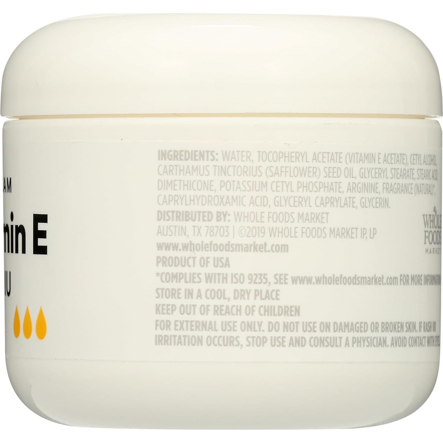 Crema de Vitamina E 365 Whole Foods 28,000 UI 113g Hidratante