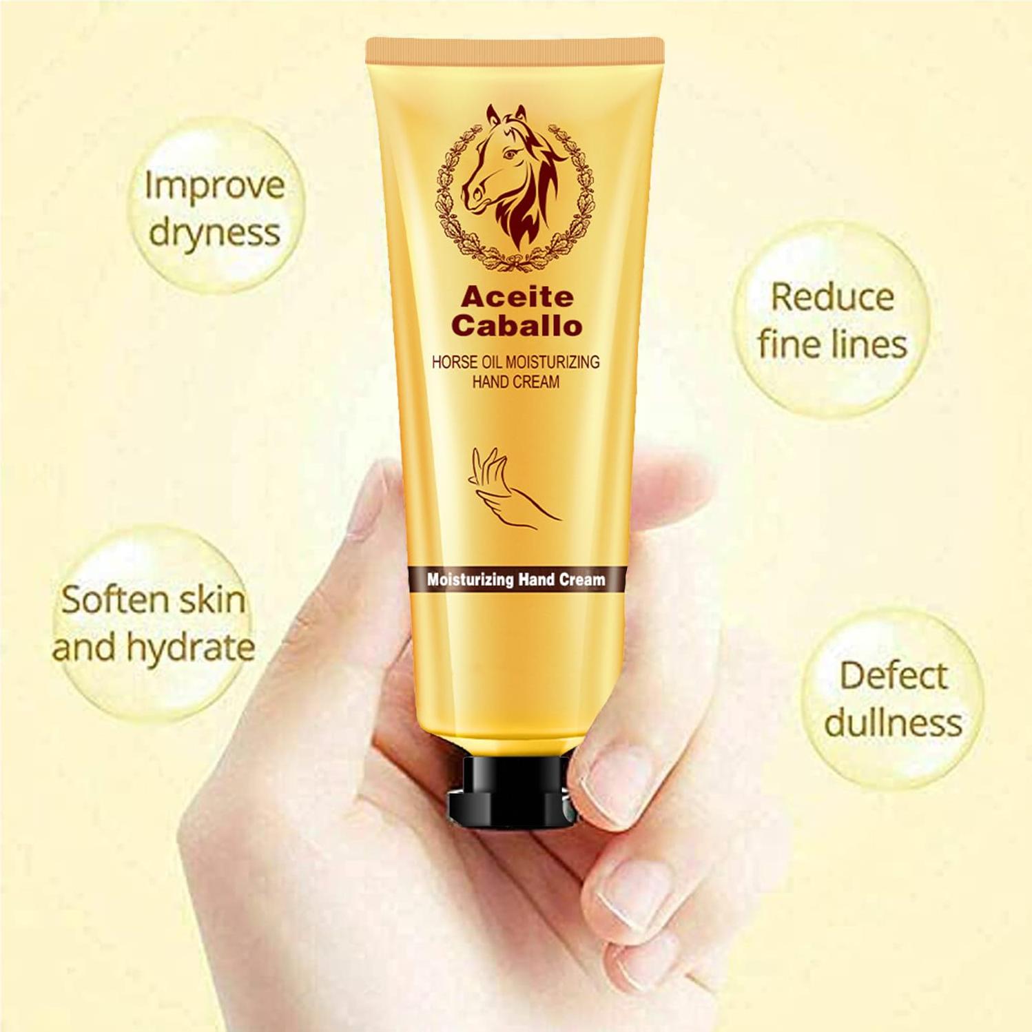 Crema Hidratante para Manos ETUIH con Aceite de Caballo 3PCS