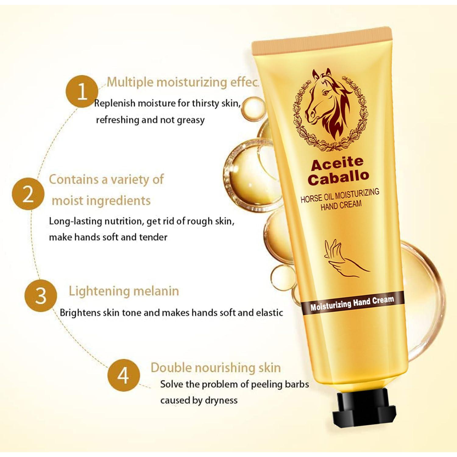 Crema Hidratante para Manos ETUIH con Aceite de Caballo 3PCS