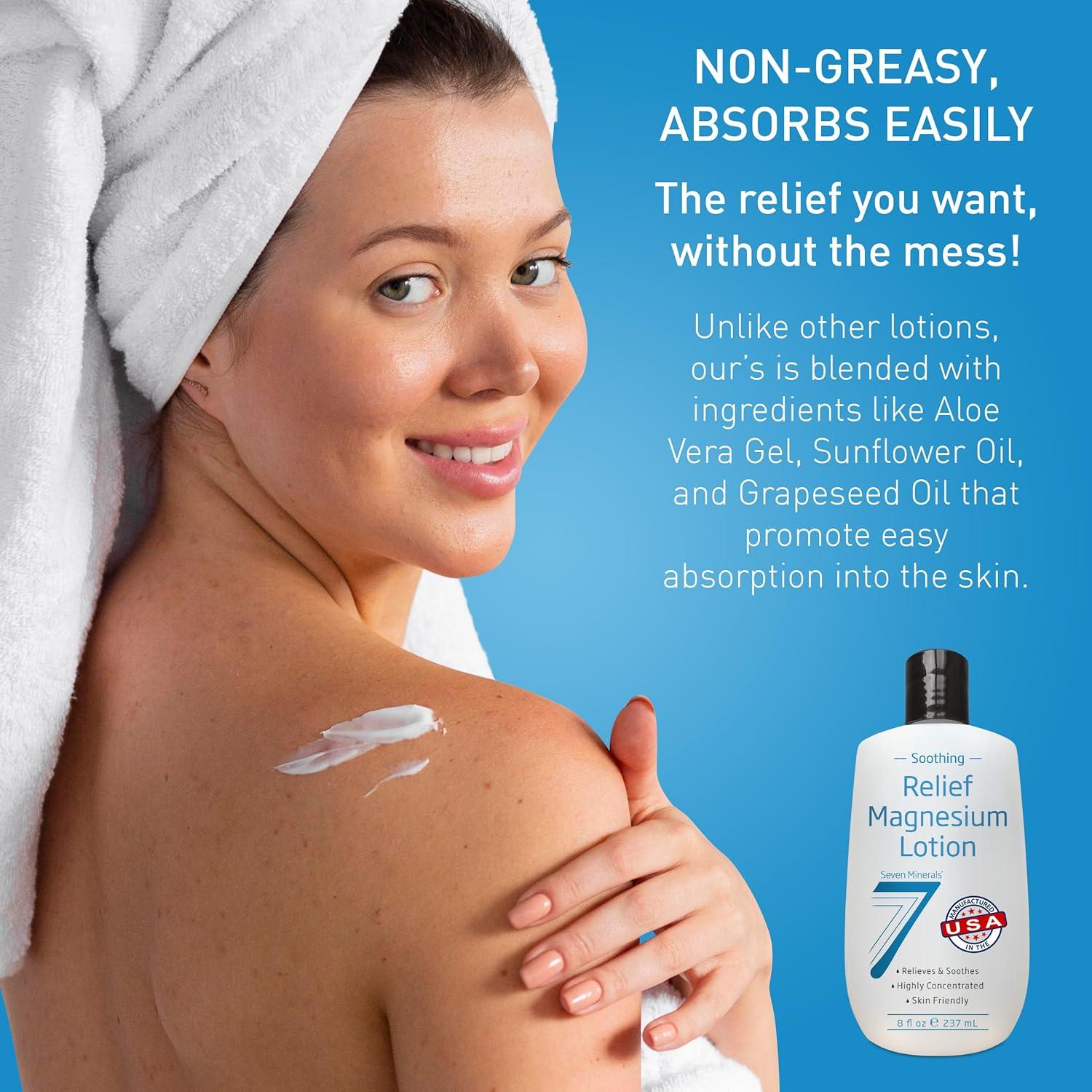 Loción de Magnesio Seven Minerals 236 ml - Alivio Calmante y Sueño