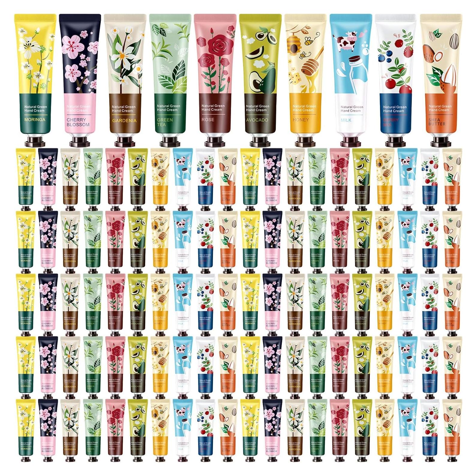 Set de 120 Cremas de Manos Dansib - 10 Fragancias Naturales