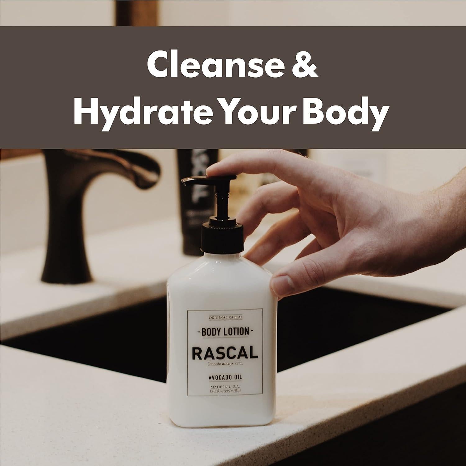 Loción Corporal Rascal para Hombres - Aceite de Aguacate y Jojoba 376 g