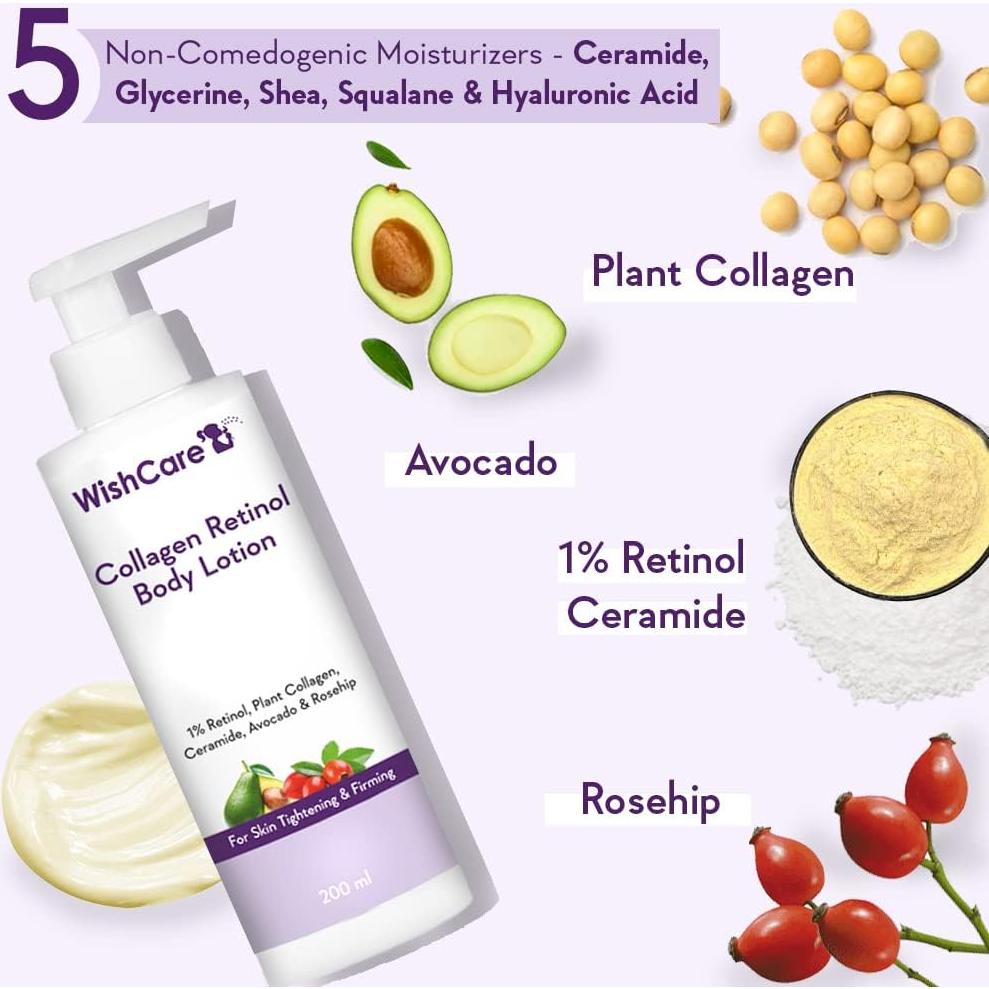 Loción Corporal WishCare Colágeno 1% Retinol 200ml - Hidratante
