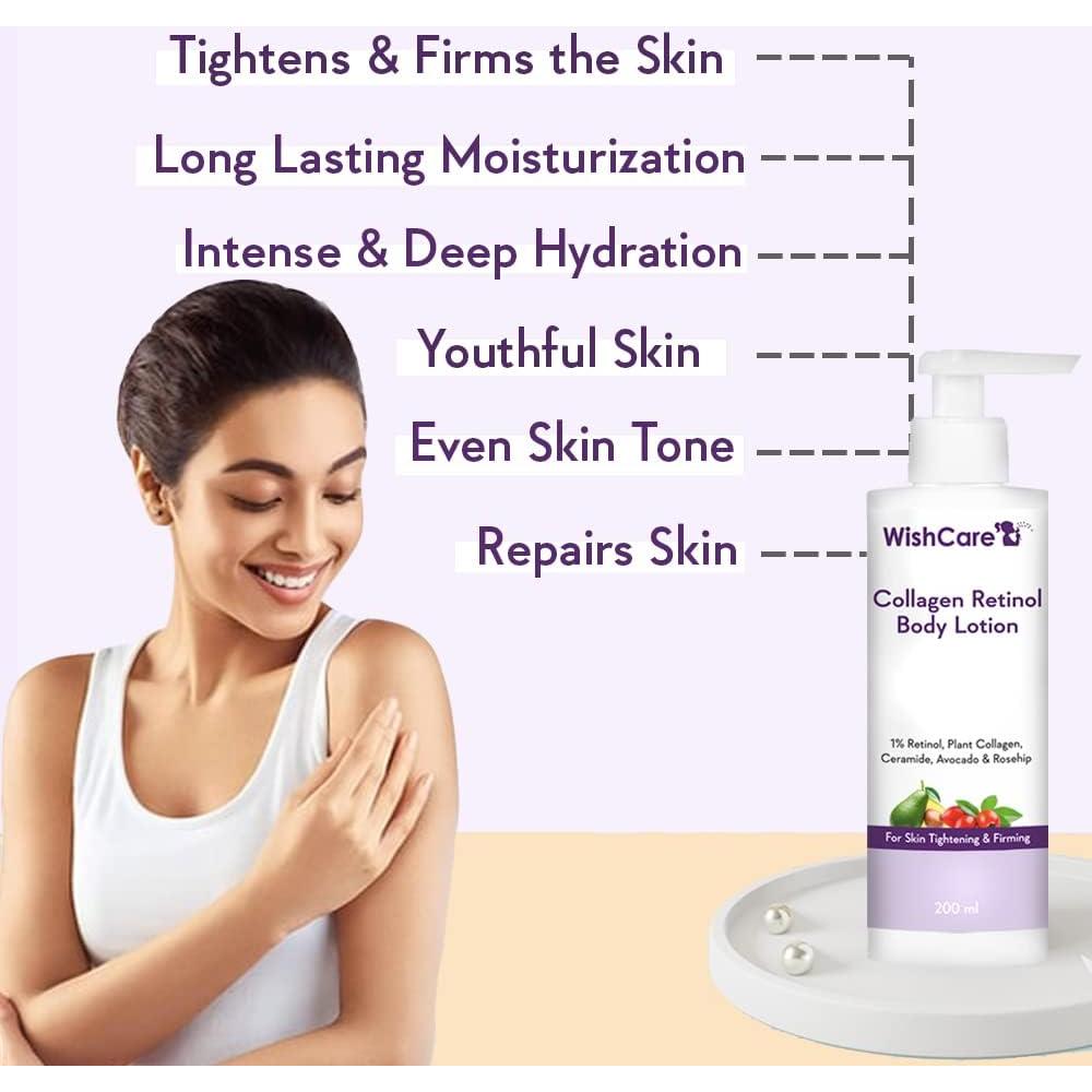 Loción Corporal WishCare Colágeno 1% Retinol 200ml - Hidratante