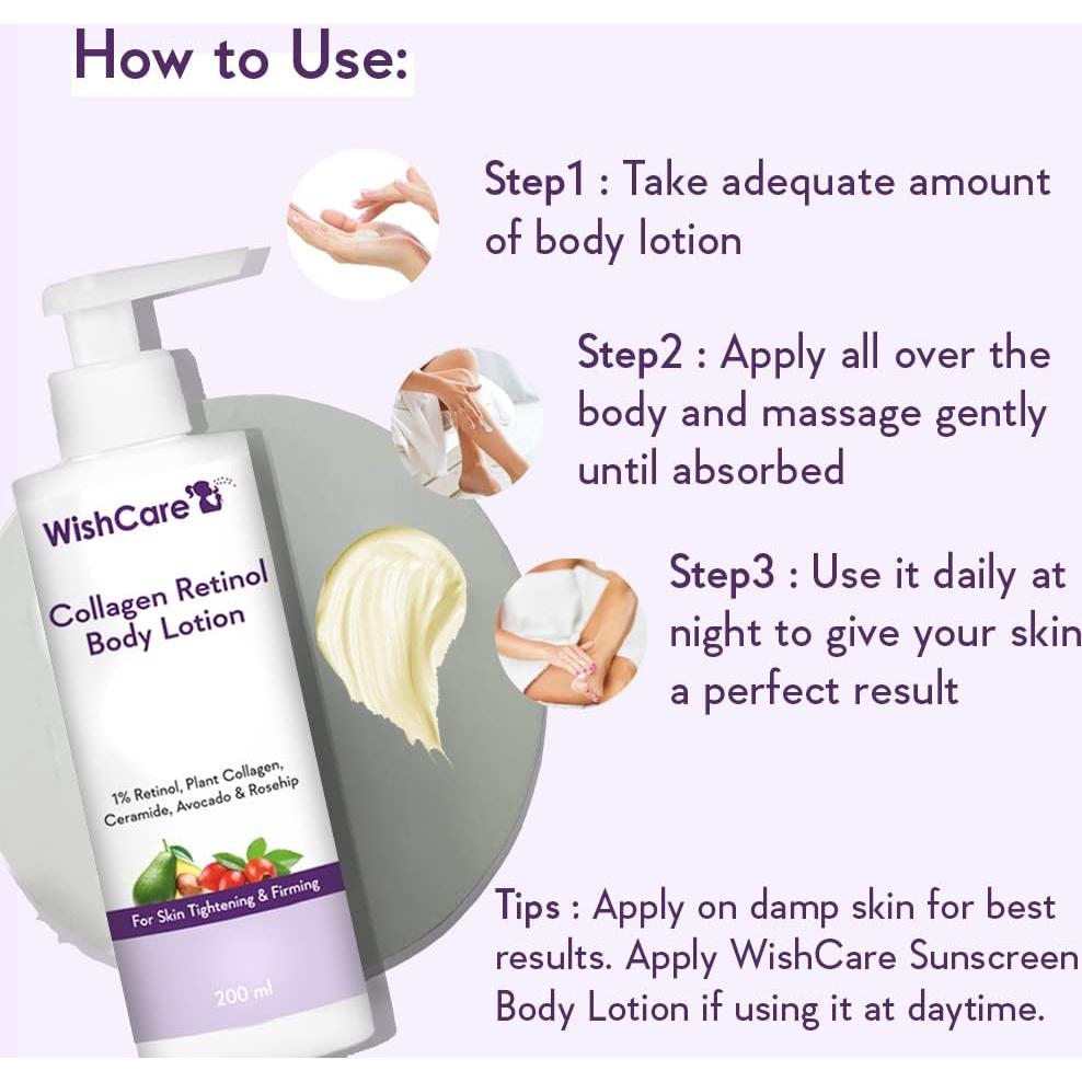 Loción Corporal WishCare Colágeno 1% Retinol 200ml - Hidratante