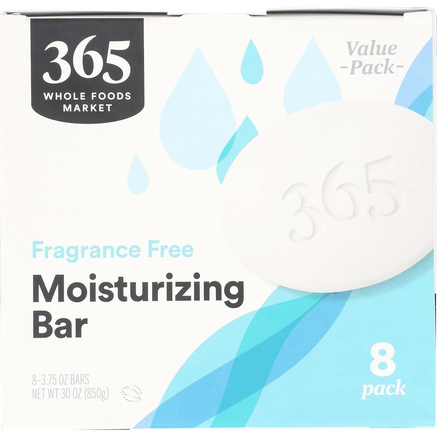 Jabón en Barra Sin Fragancia 365 Whole Foods 850g - 8 Unidades
