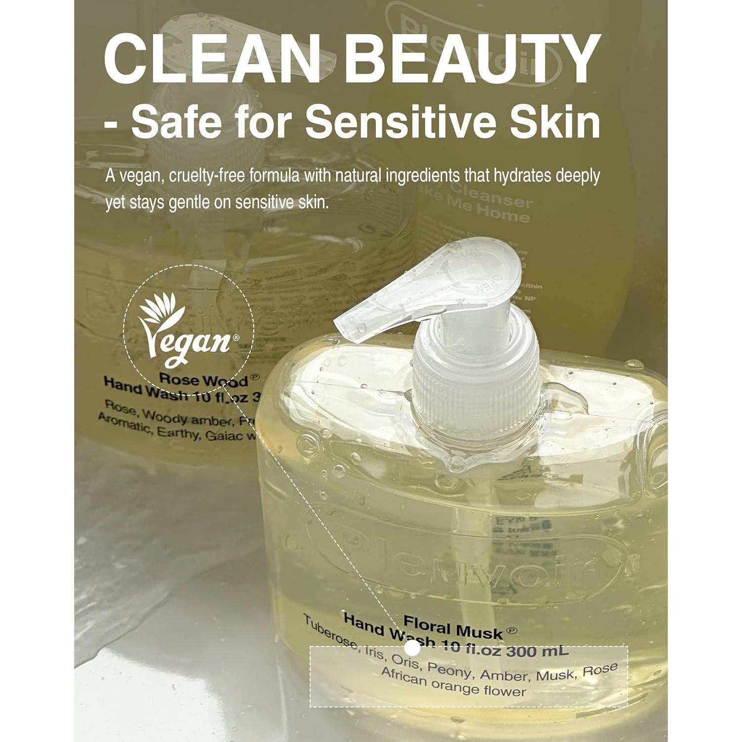 Jabón de Manos Pleuvoir Hinoki Leather 295 ml - Hidratante Vegano