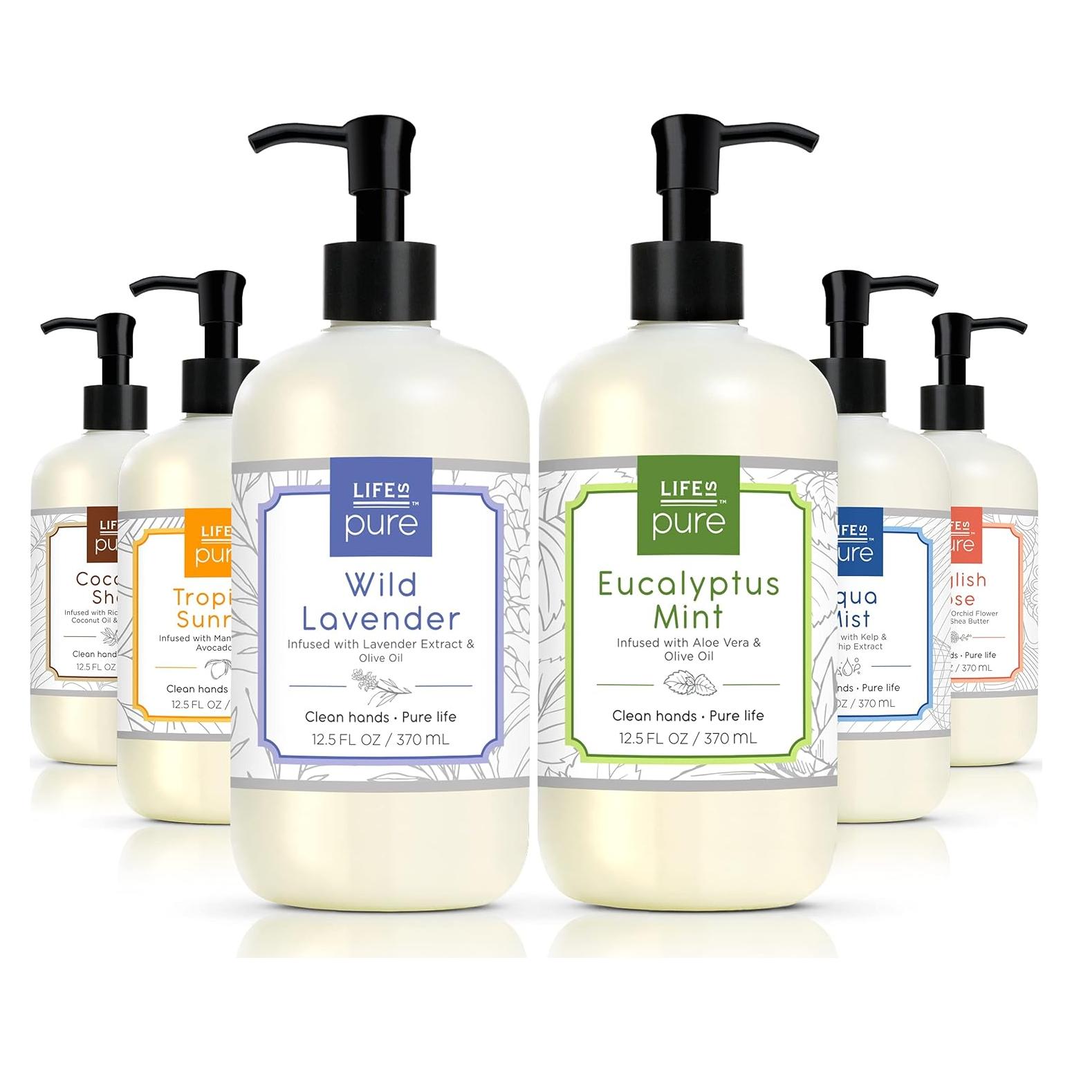 Jabón Líquido para Manos La Vida Es Pura 370 ml - 6 Aromas