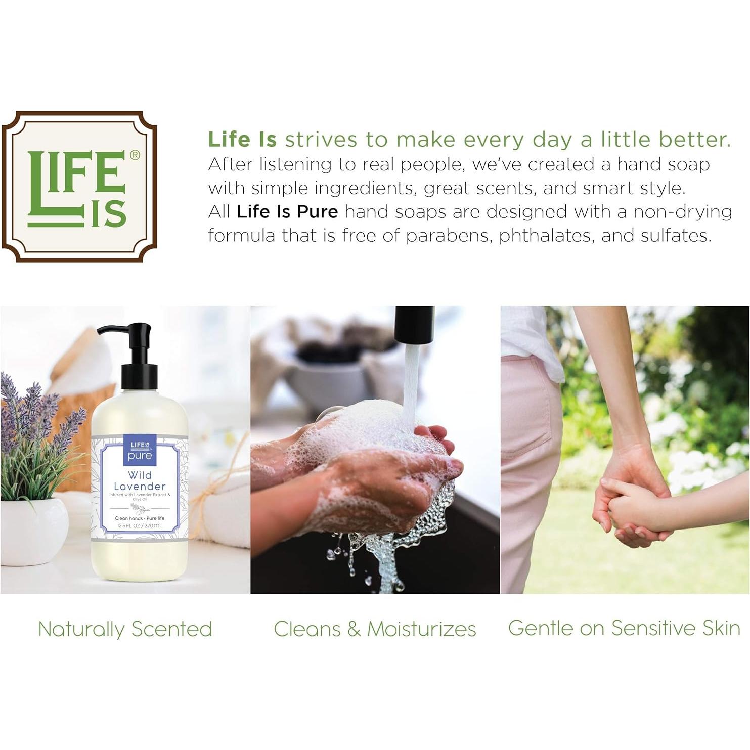 Jabón Líquido para Manos La Vida Es Pura 370 ml - 6 Aromas