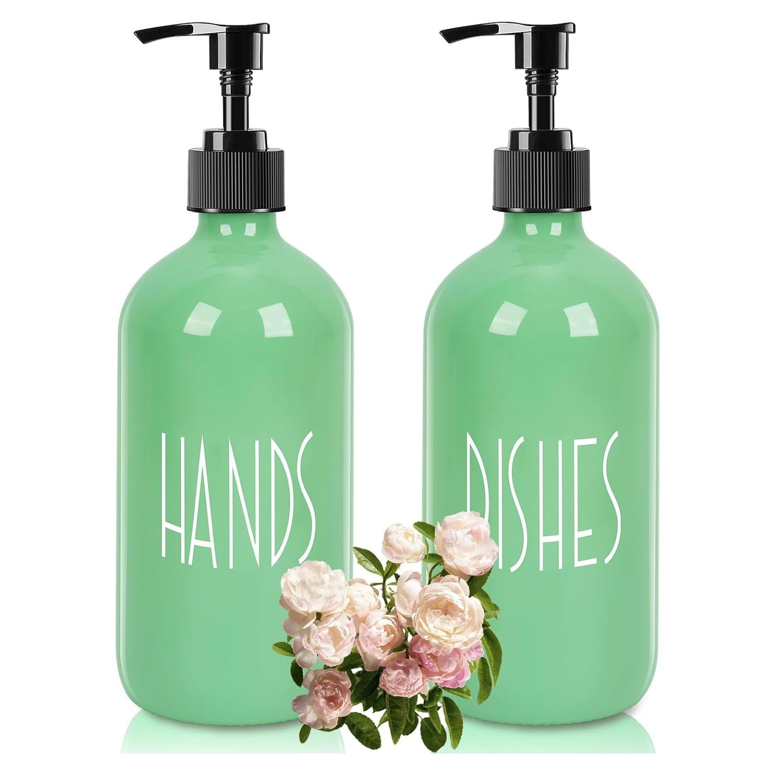 Dispensador de Jabón de Vidrio Ulable 0.59 kg Verde Aguacate