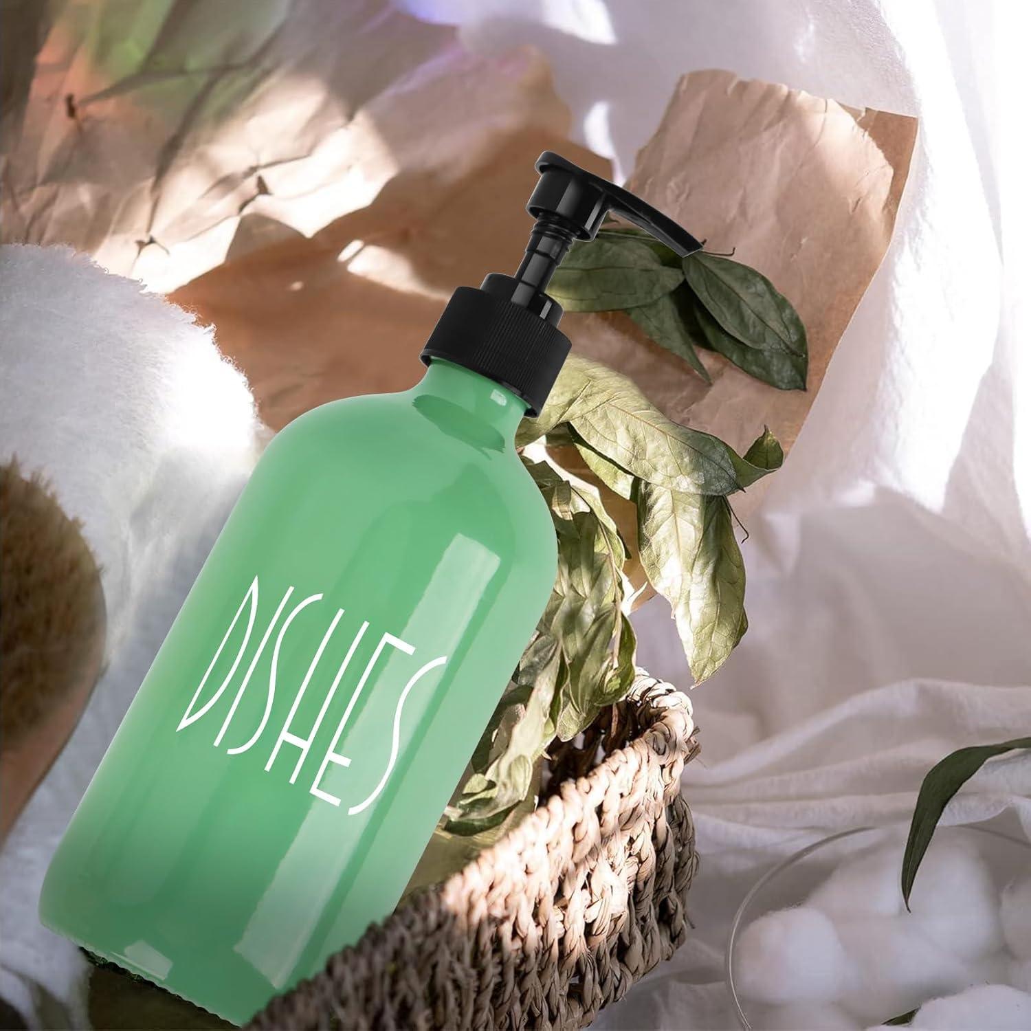 Dispensador de Jabón de Vidrio Ulable 0.59 kg Verde Aguacate