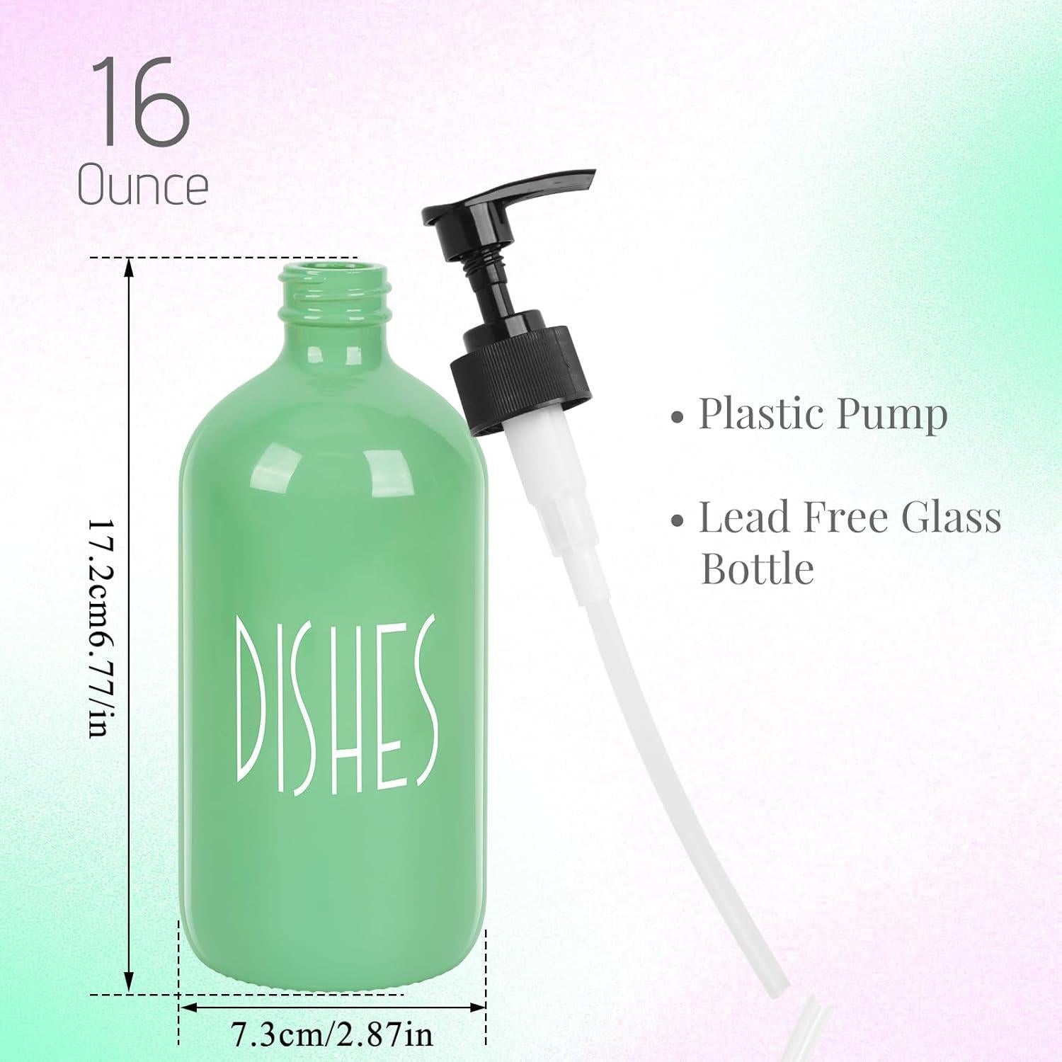 Dispensador de Jabón de Vidrio Ulable 0.59 kg Verde Aguacate