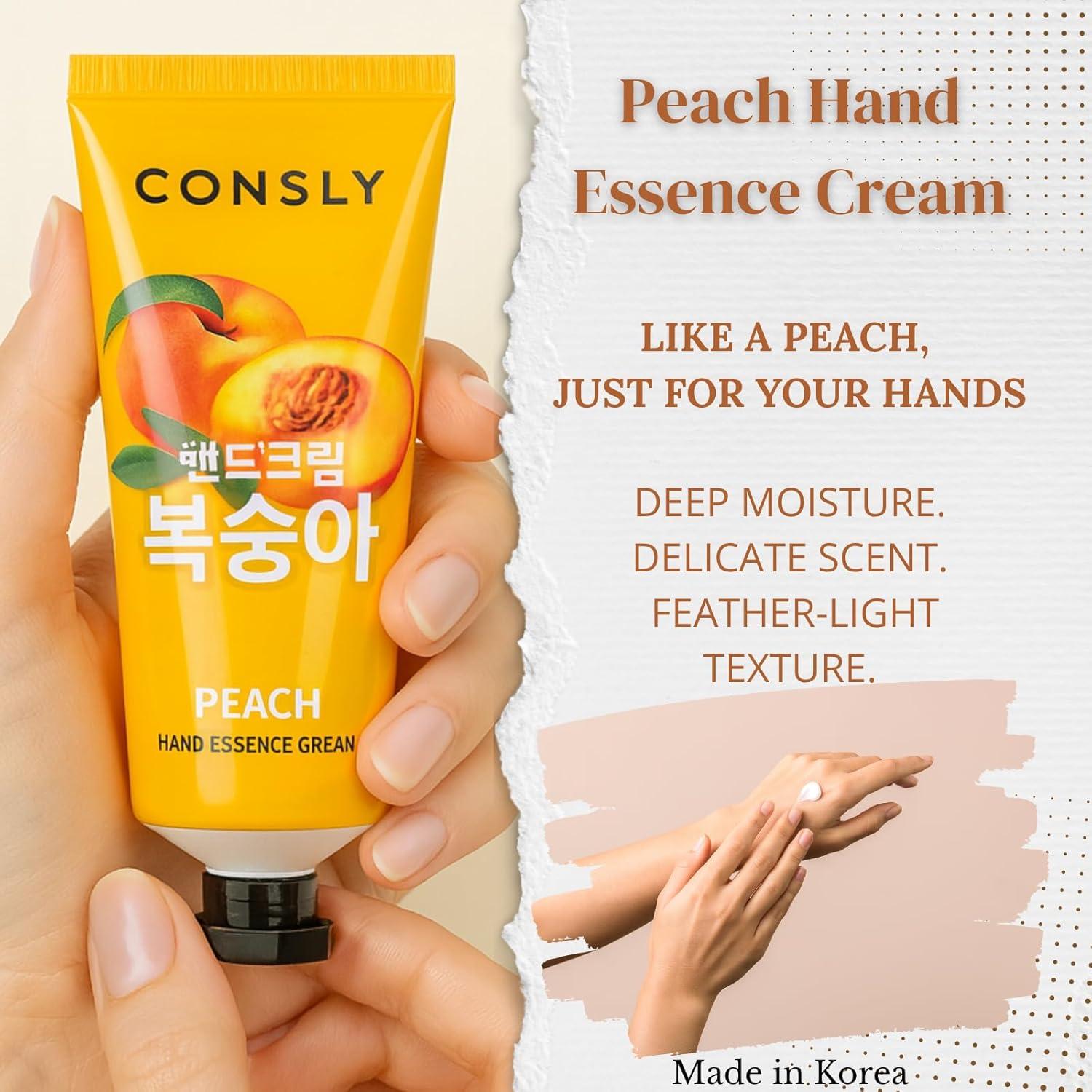 Crema Hidratante para Manos Consly 100 ml - Cuidado Coreano Durazno