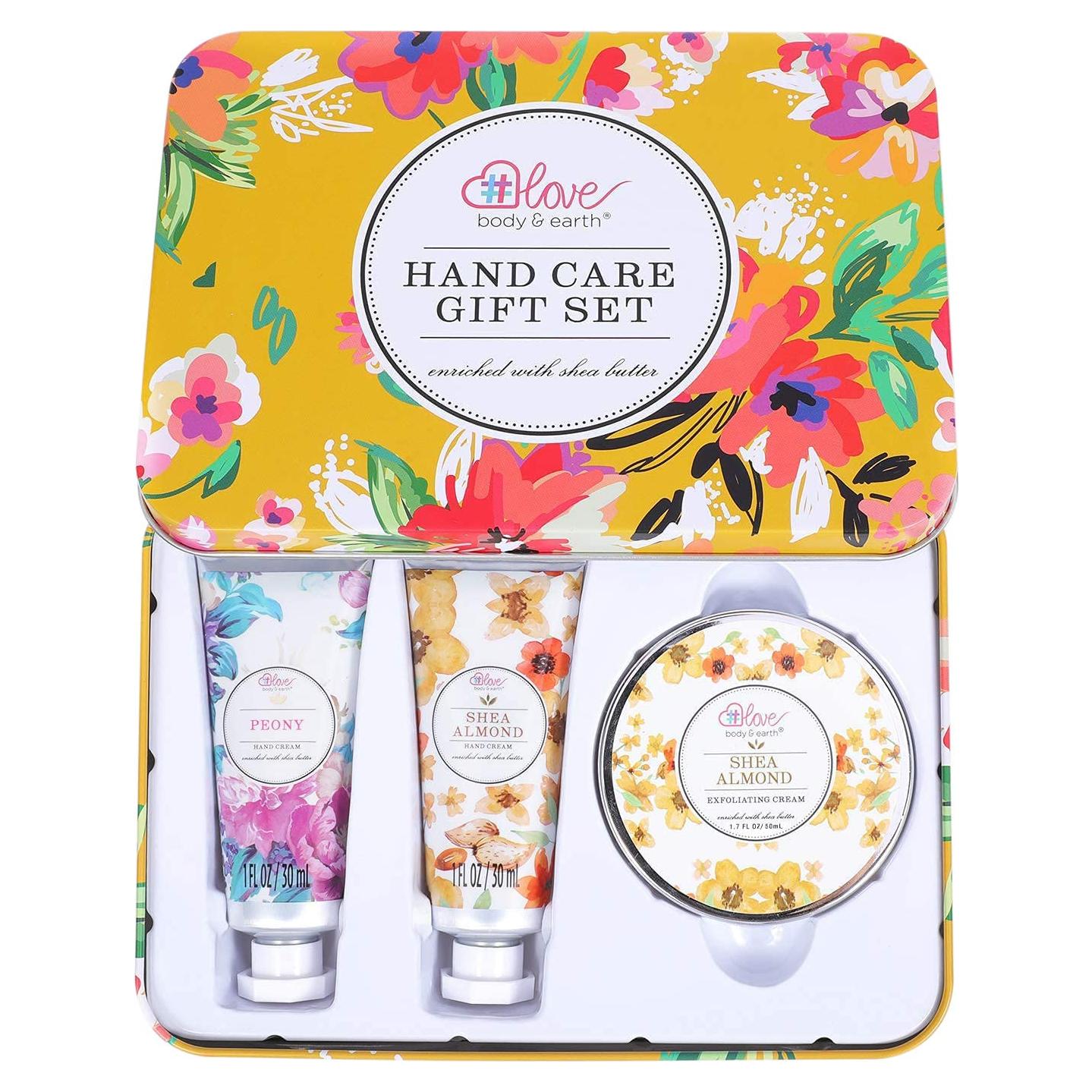 Set de Cuidado de Manos BODY & EARTH # LOVE - 2 Cremas y Exfoliante