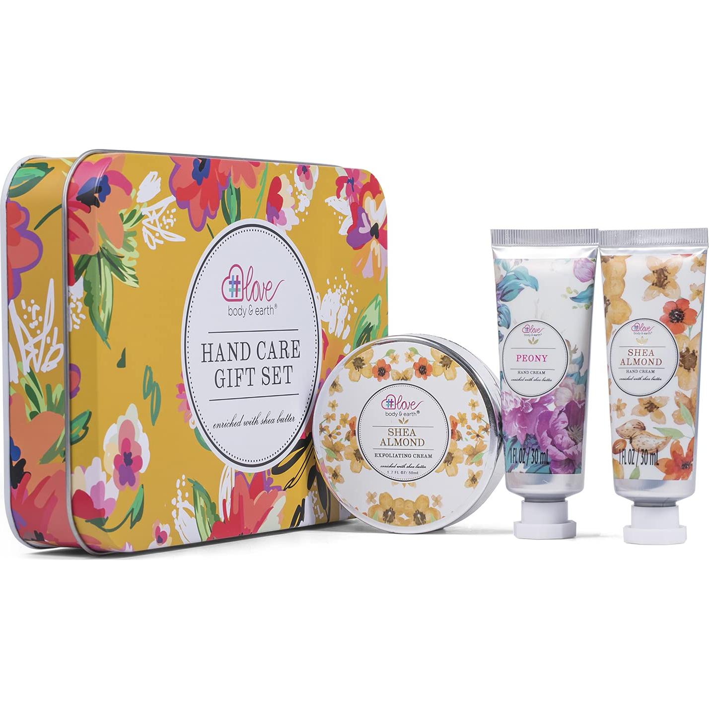 Set de Cuidado de Manos BODY & EARTH # LOVE - 2 Cremas y Exfoliante